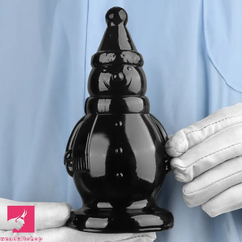 6.3in Snowman PVC Black Fantasy Odd Butt Plug Dildo For Sex Flirting