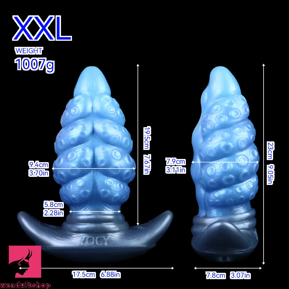 2.91in-9.05in Octopus Vibrating Anchor Dildo Anal Plug Wearable Mouth Gag
