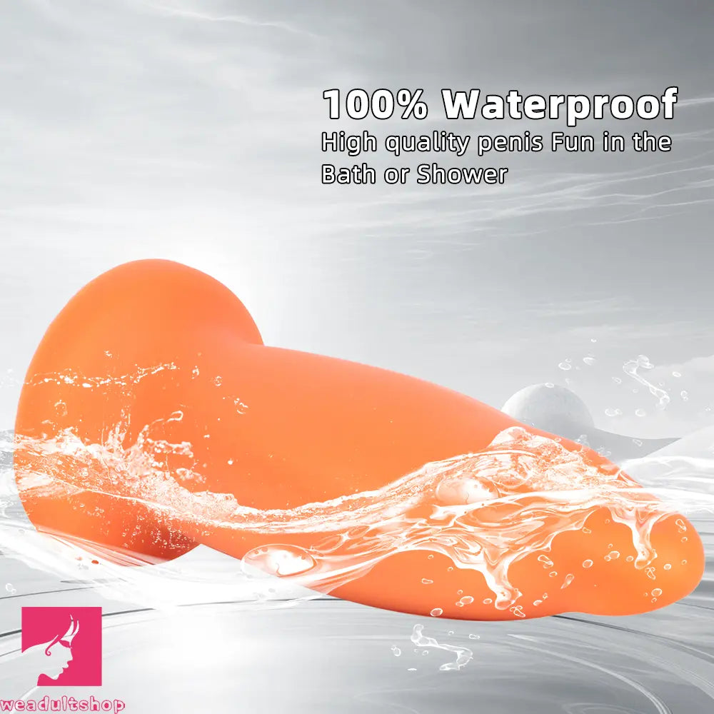 7.67in Liquid Silicone Thick Soft Dolphin Animal Dildo For Cock Orgasm