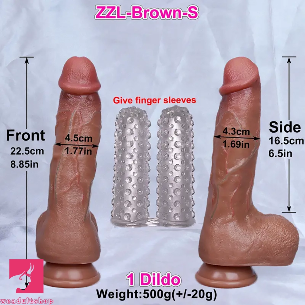 8.85in 10in 10.8in 11.8in Realistic Painted Huge Soft Thick Dildo For Massage