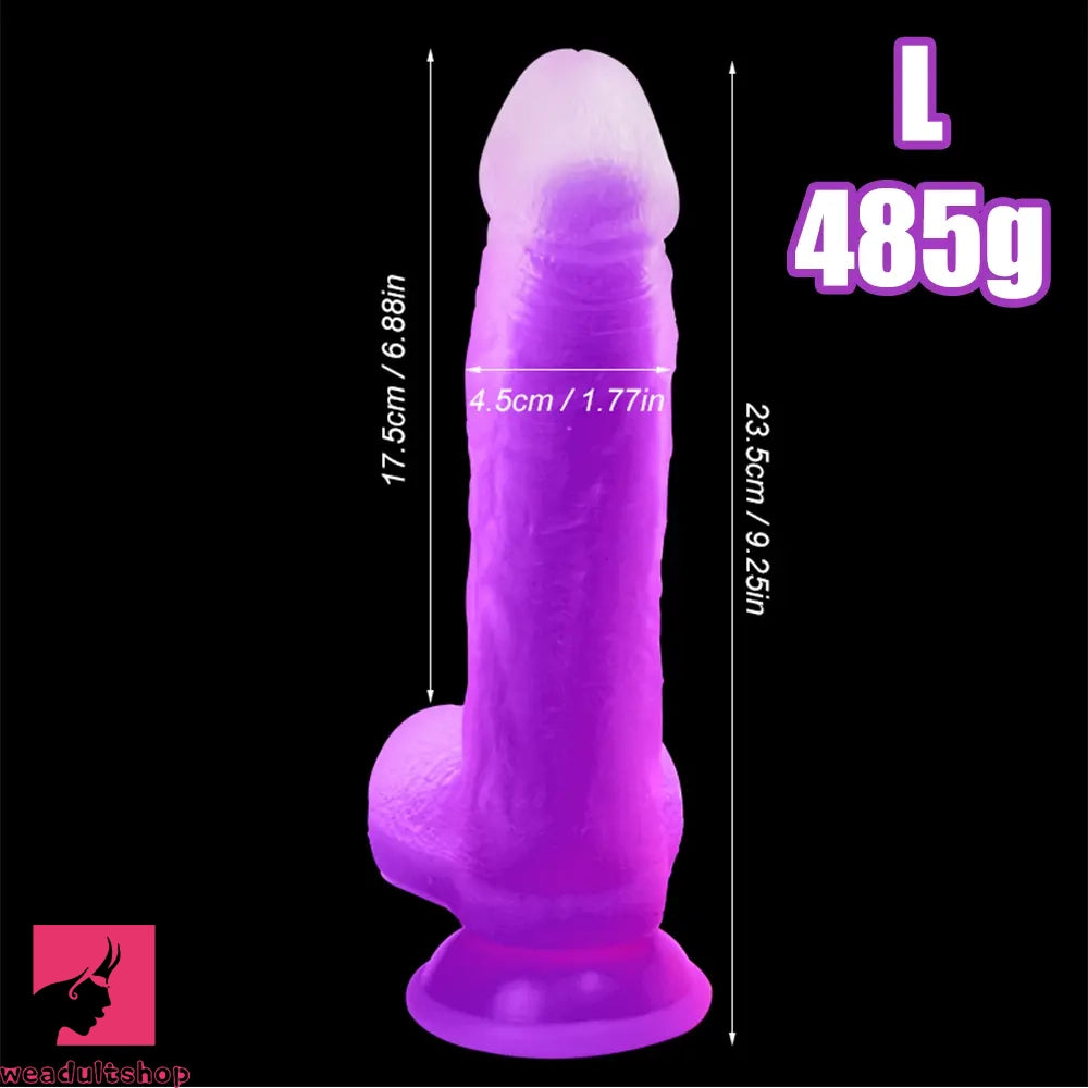 7.48in 9.25in Luminous Silicone Soft Dildo For Men Women Fucking Sex