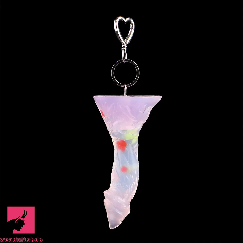 4.72in 5.9in 7.08in 8.66in Silicone Fantasy Soft Women Dildo With Key Chain