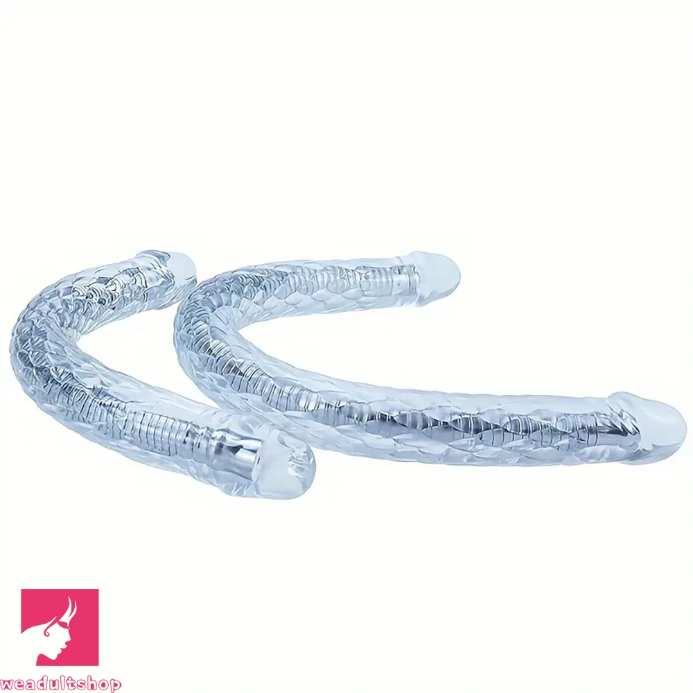 15.5in 22.7in Flexible Double-Headed Long Dildo Manual Pleasure Cock Toy