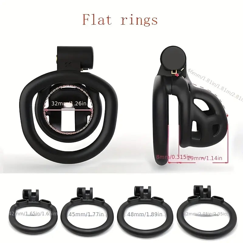 Mini Cobra Chastity Lock Black Breathable CB Chastity Device Alternative Toy