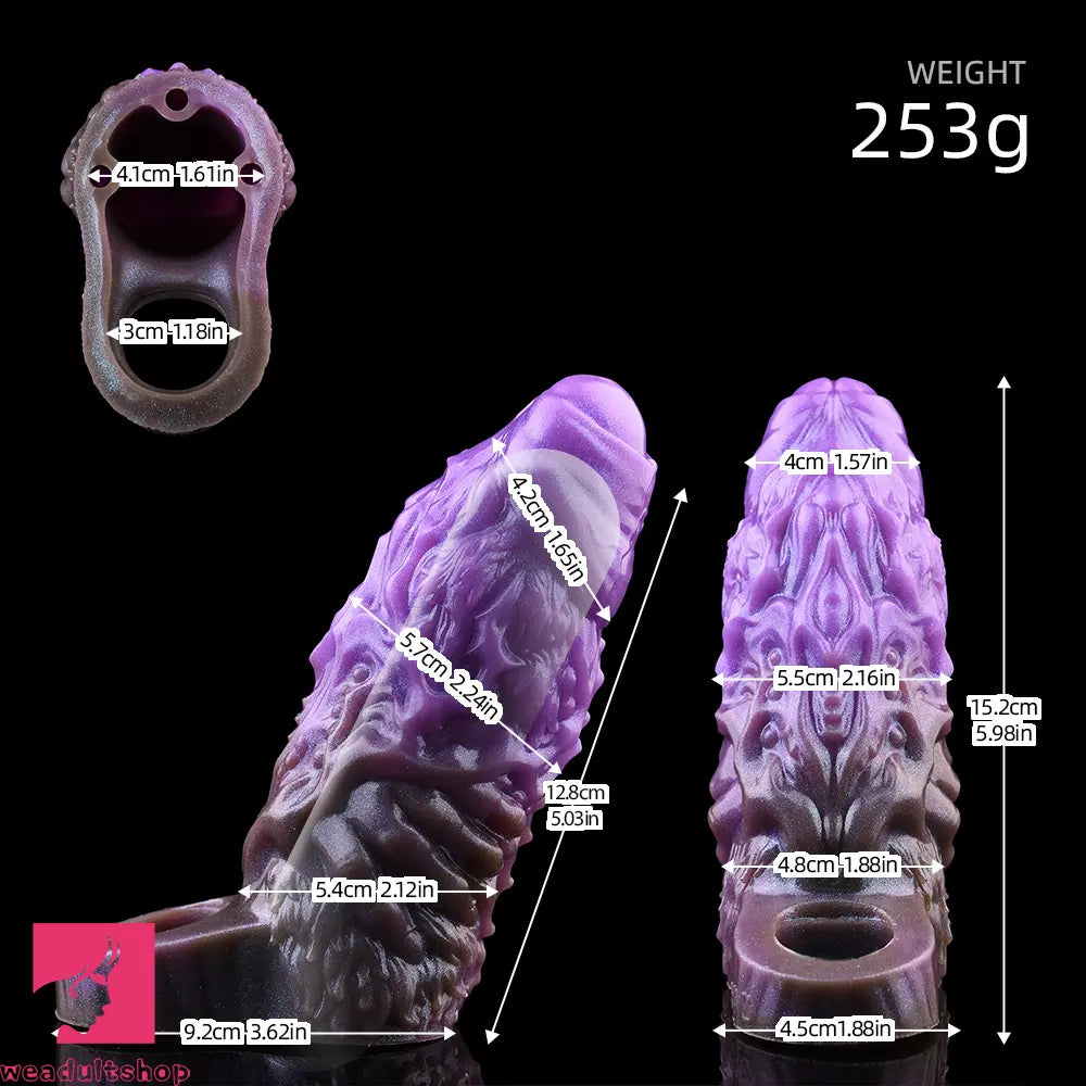 5.98in Dragon Beast Creature Fantasy Hollow Dildo Cock Odd Sleeve