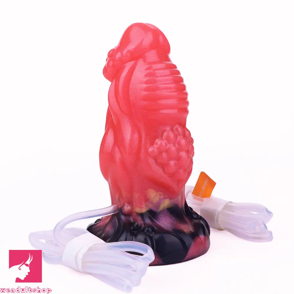 5.51in Fantasy Odd Silicone Soft Inflatable Spraying Water Dildo For Anus