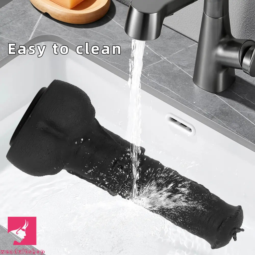 11.41in 13.18in 14.56in Big Long Black Silicone Thick Dildo Indoor Cock Toy