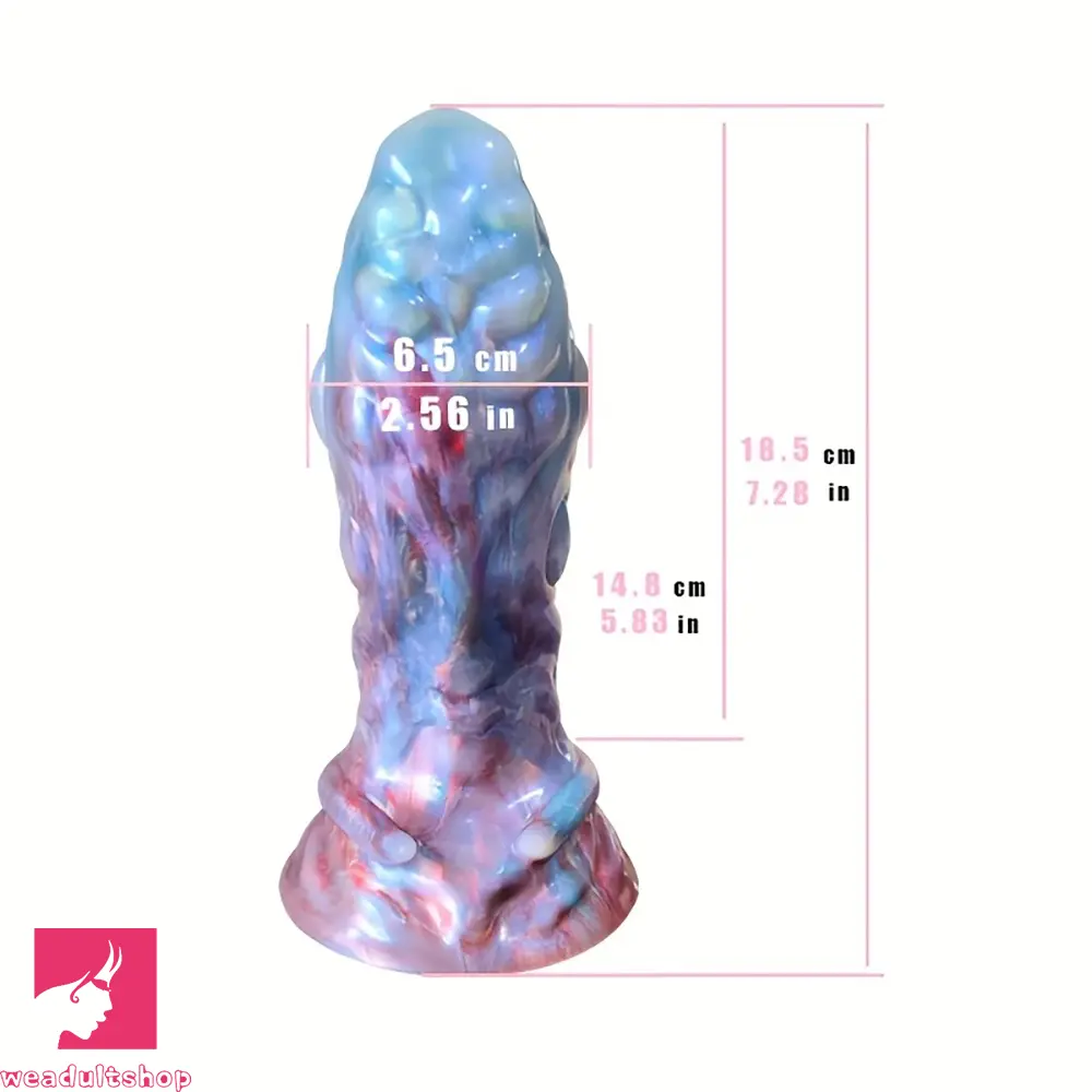 7.28in Heteroty Creature Fantasy Soft Silicone Monster Dildo With Bumps