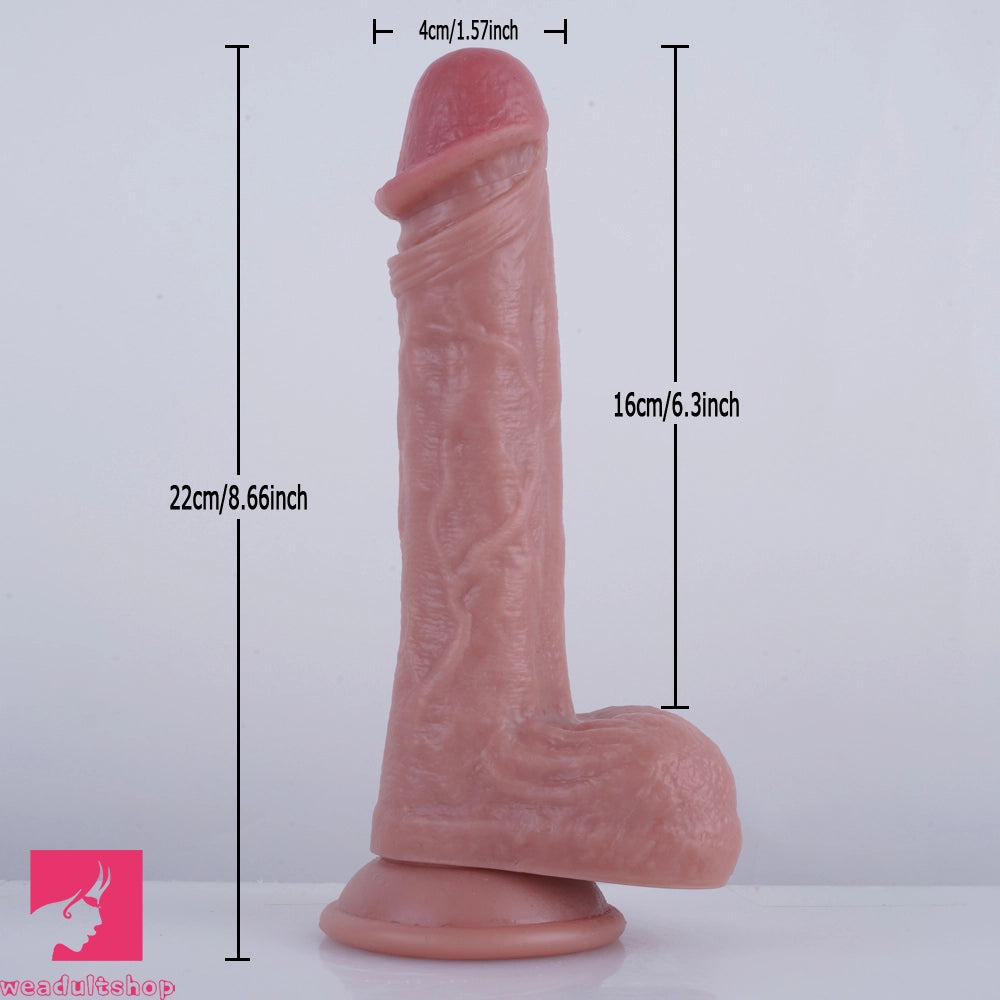 8.66in Realistic PVC Dildo With Suction Cup Penis Lesbian Adult Cock Toy