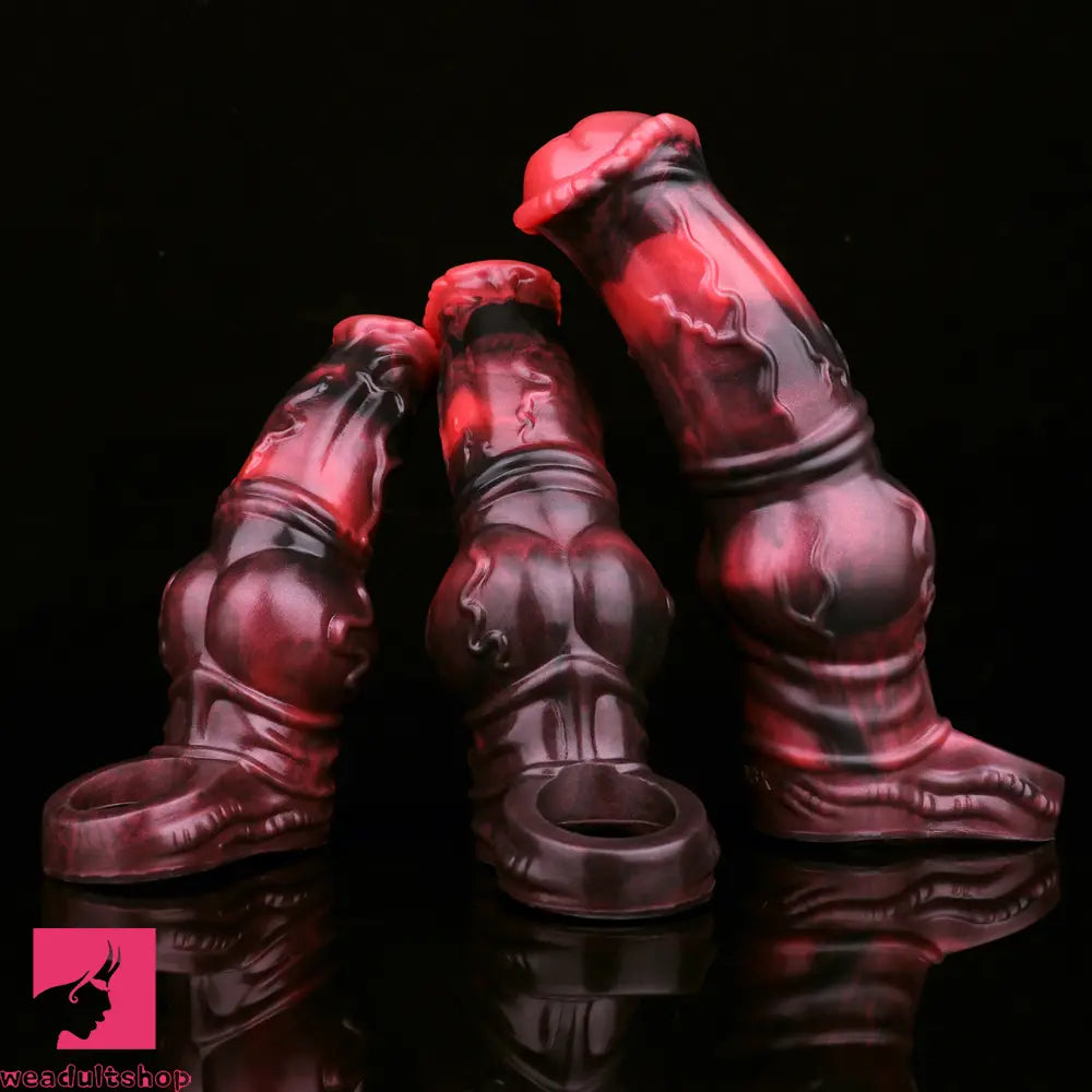 6.18in 7.01in 7.95in Horse Knot Animal Soft Dildo Sleeve Penis Extender
