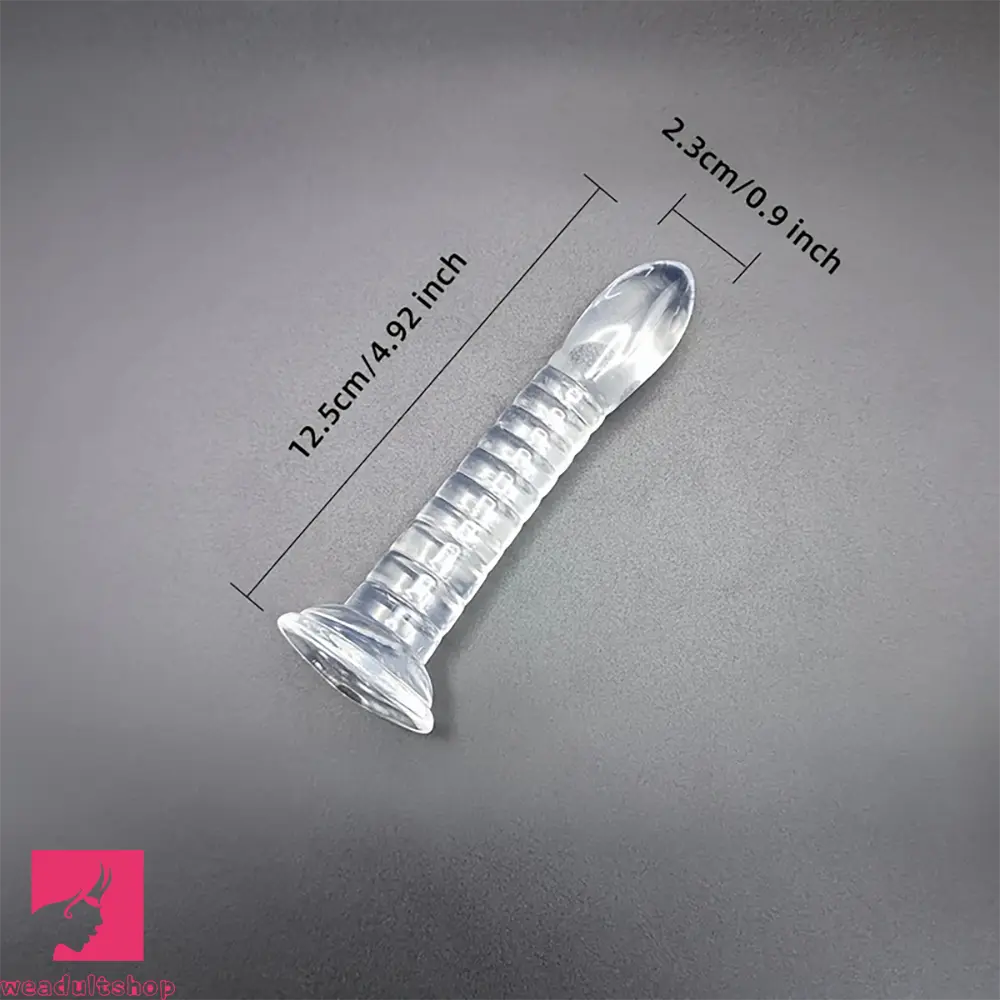 4.92in 5.7in 6.88in Transparent Thread Simulation Penis Crystal G Spot Dildo