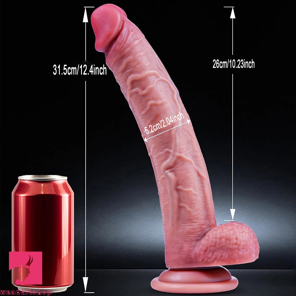12.4in Realistic Dildo Penis Skin Sex Toy For Women Big Cock Vagina