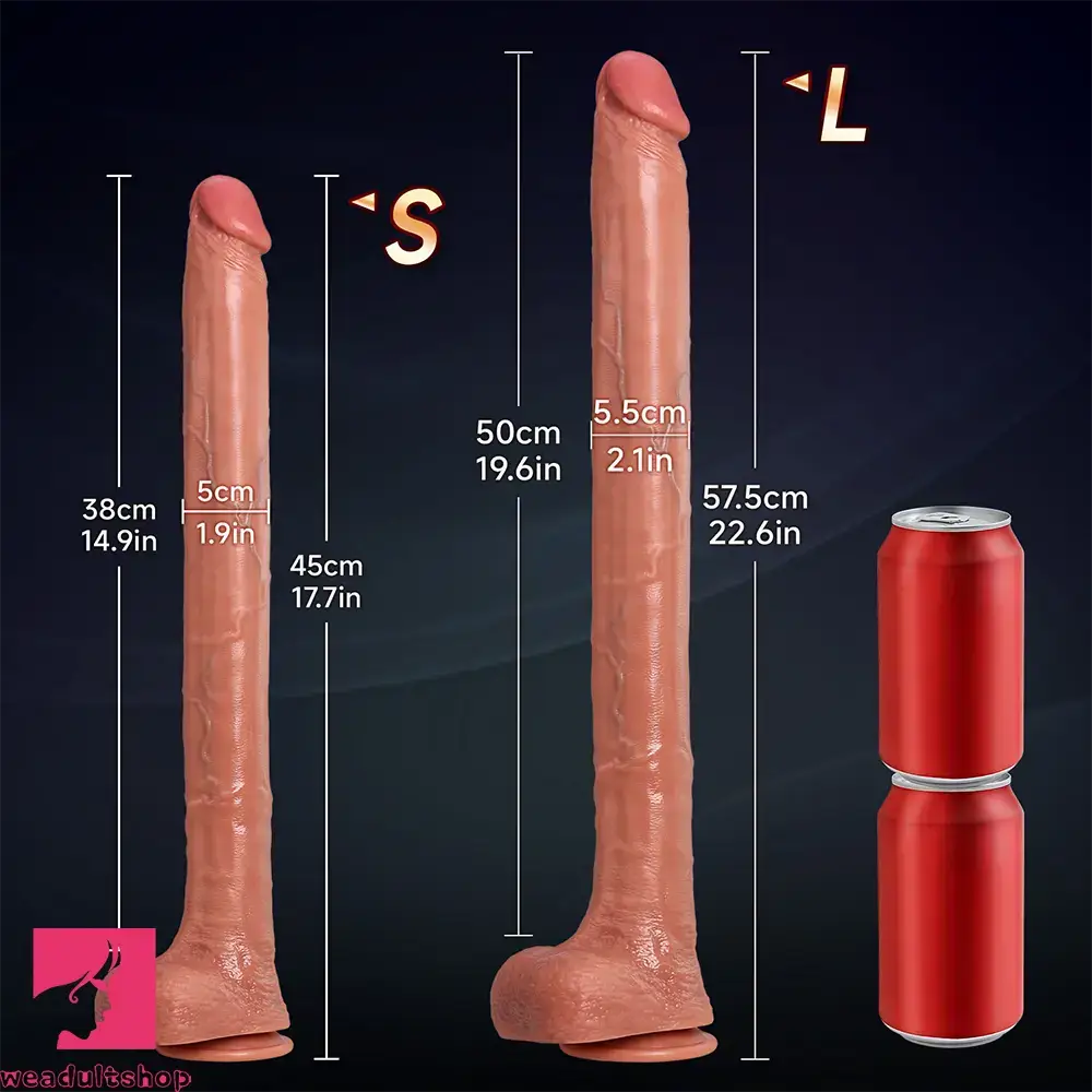 17.7in 22.6in Super Long Huge Dildo Long Soft Penis Adult Couple Love Toy