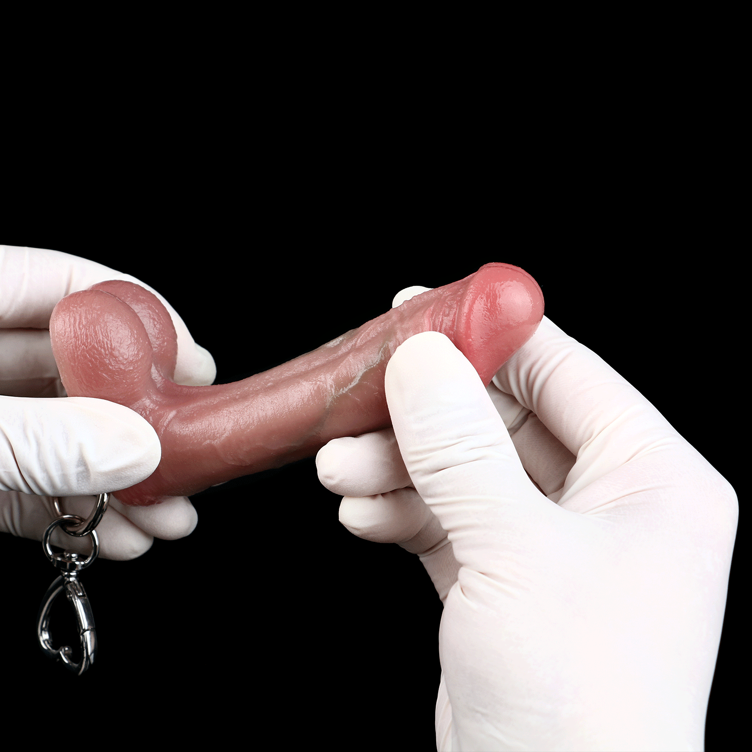 4.13in Silicone Small Soft Lifelike Dildo Key Chain Vaginal Hands-Free