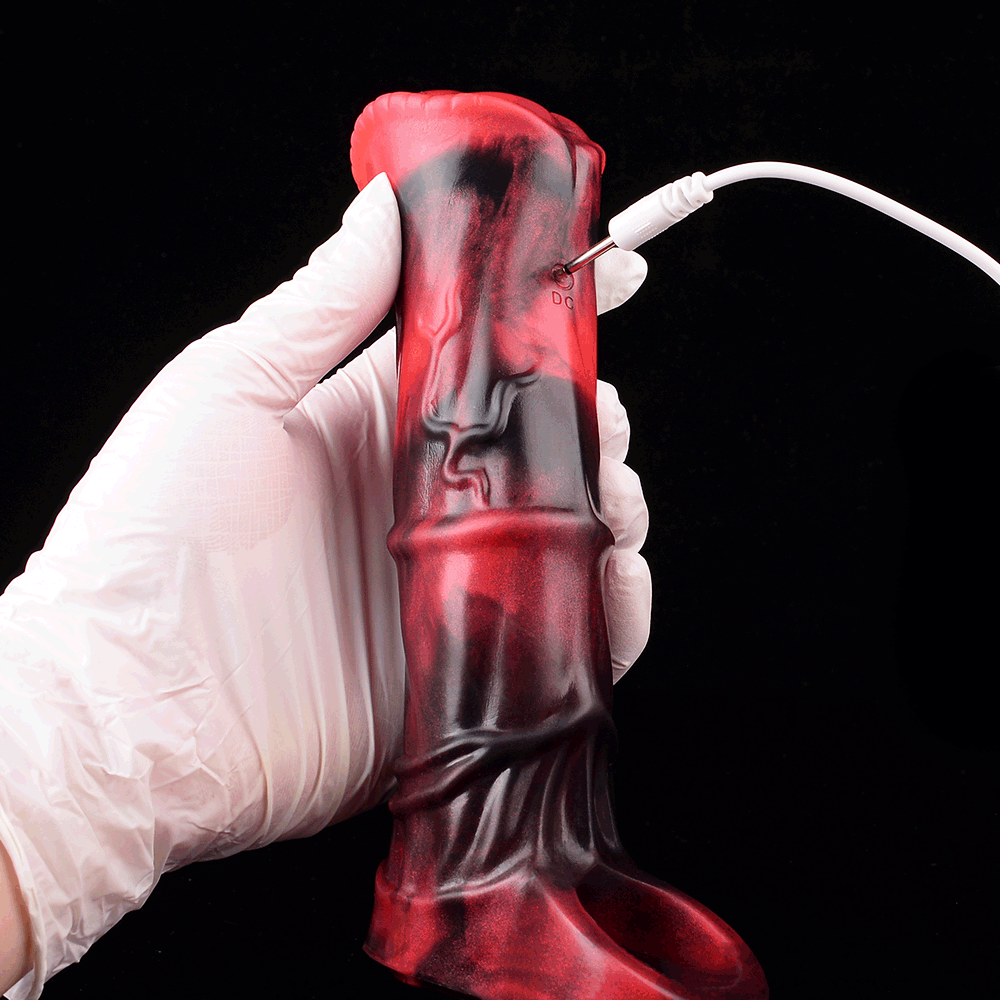 5.58in 7.17in Silicone Horse Dildo Sleeve Vibrating Hollow Waterproof Dildo