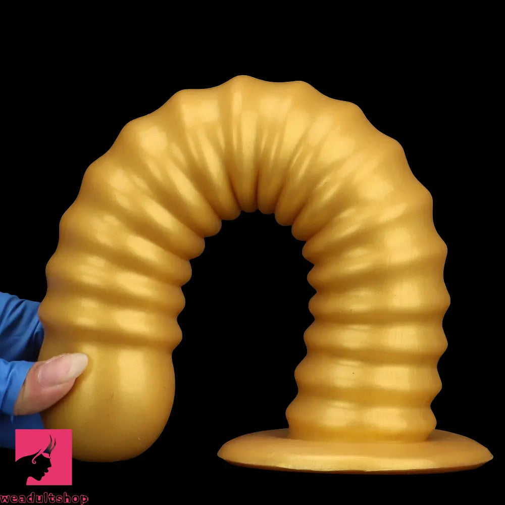 9.64in 11.81in 13.18in Golden Silicone Thread Soft Big Dildo Masturbator