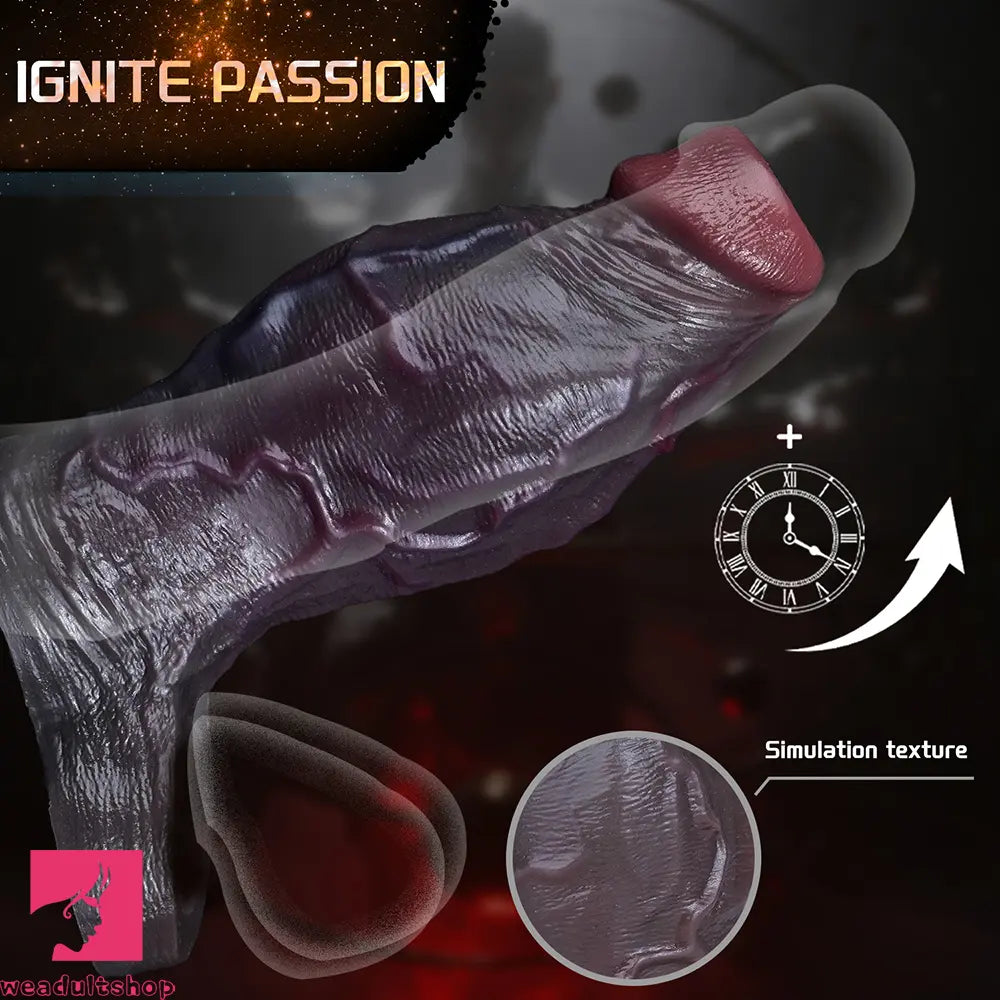 6.02in Platinum Silicone Soft Dildo Sleeve For Couples Male Adult Sex Toy