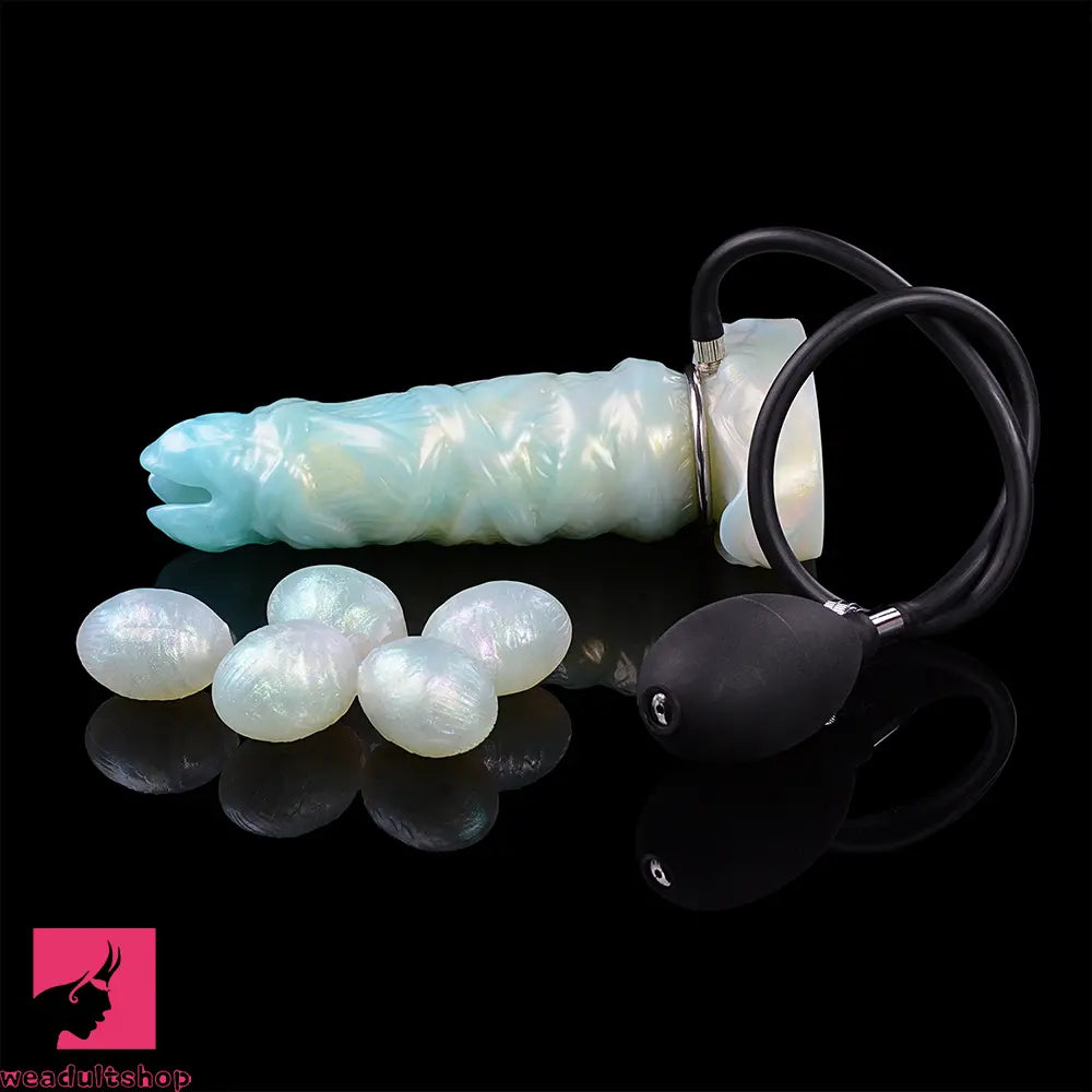 8.14in Ovipositor Egg Laying Inflatable Dildo For Cock Sex Performance