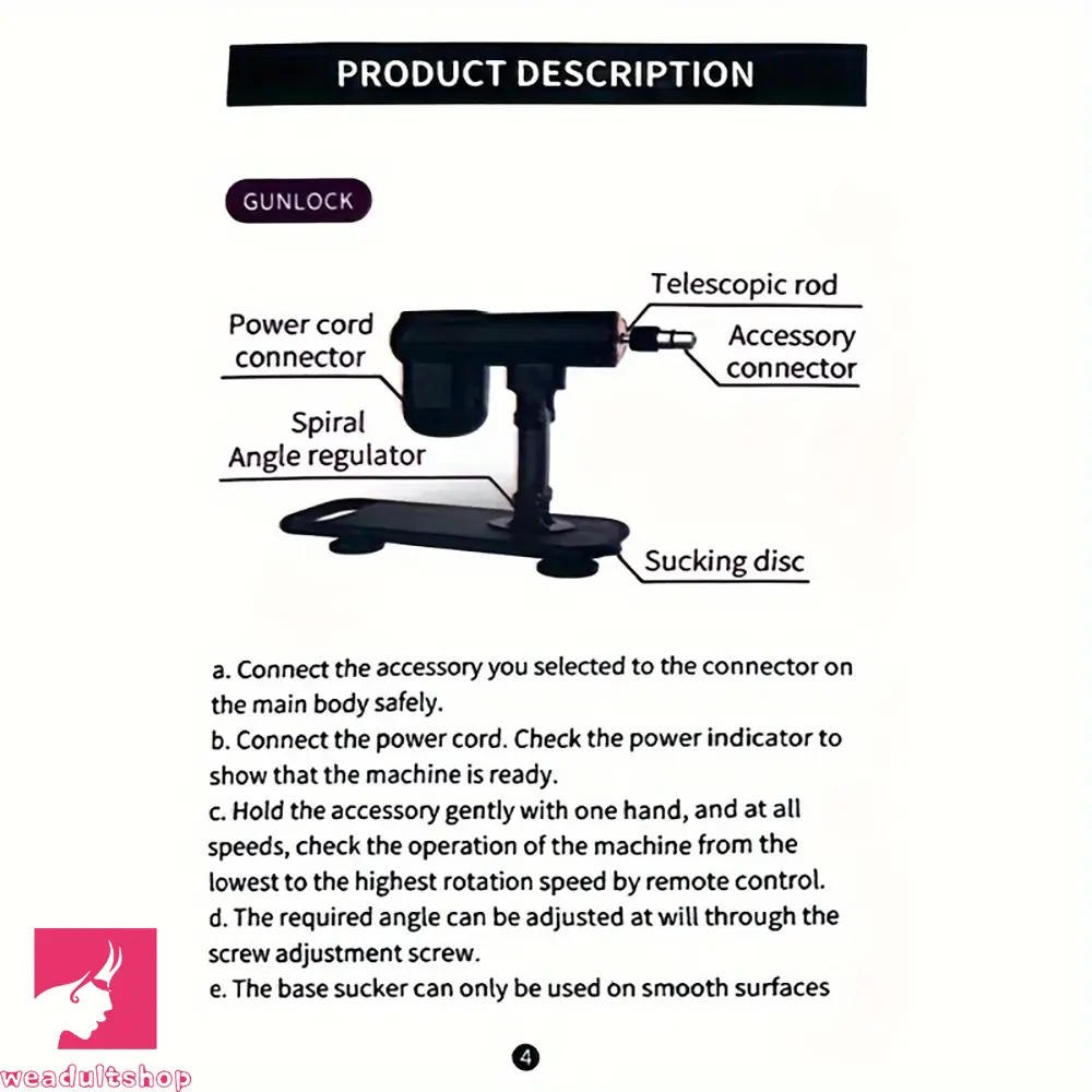 Lightweight Durable Multi-Functional Dildo Machine with Two Attachments