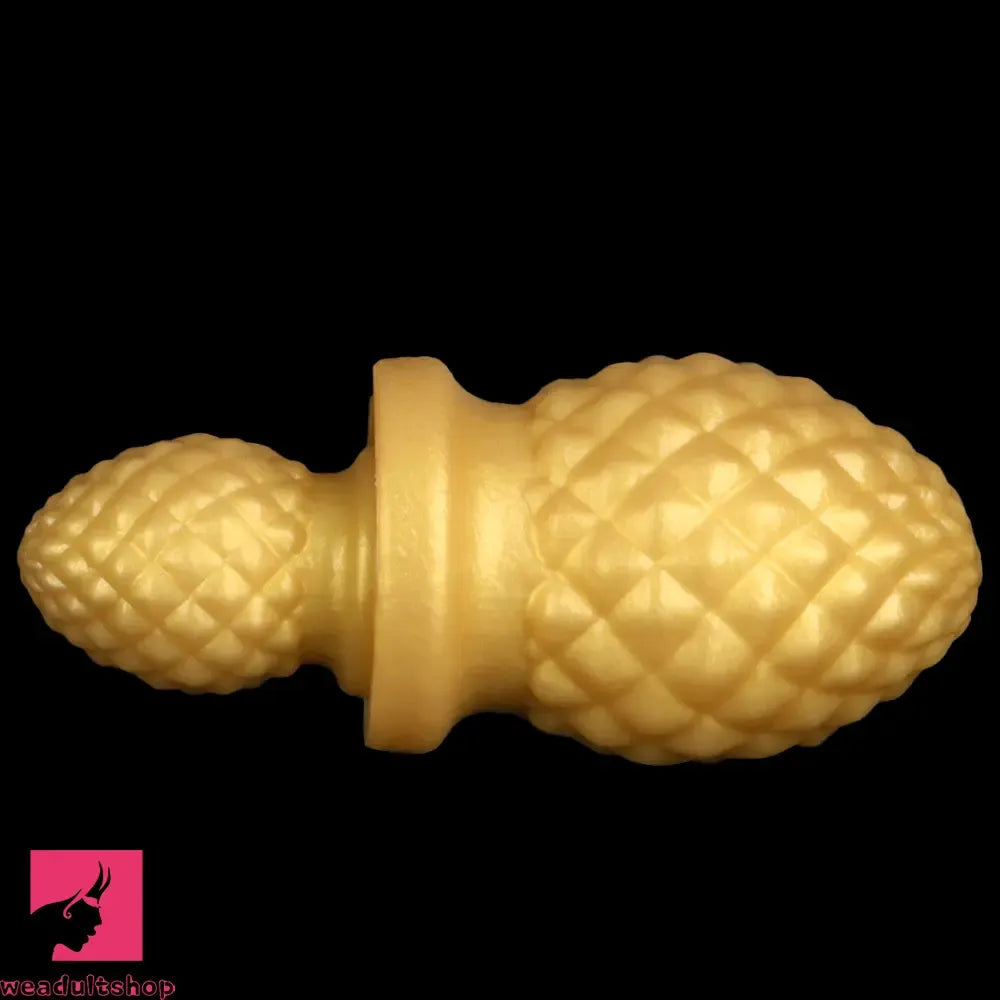 2.95in 4.52in Newbie Gold Silicone Soft Suction Cup Mini Anal Plug Dildo