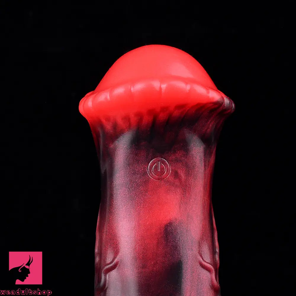 5.58in 7.17in Silicone Horse Penis Sleeve Cock Ring Hollow Vibrating Dildo