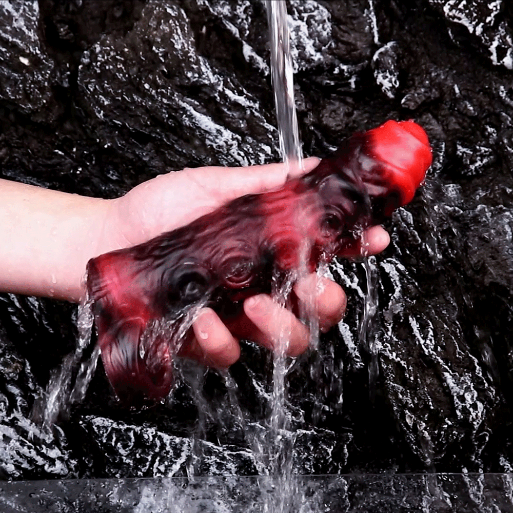 5.98in 7.09in Silicone Tentacle Sleeve Knot Vibrating Hollow Female Dildo