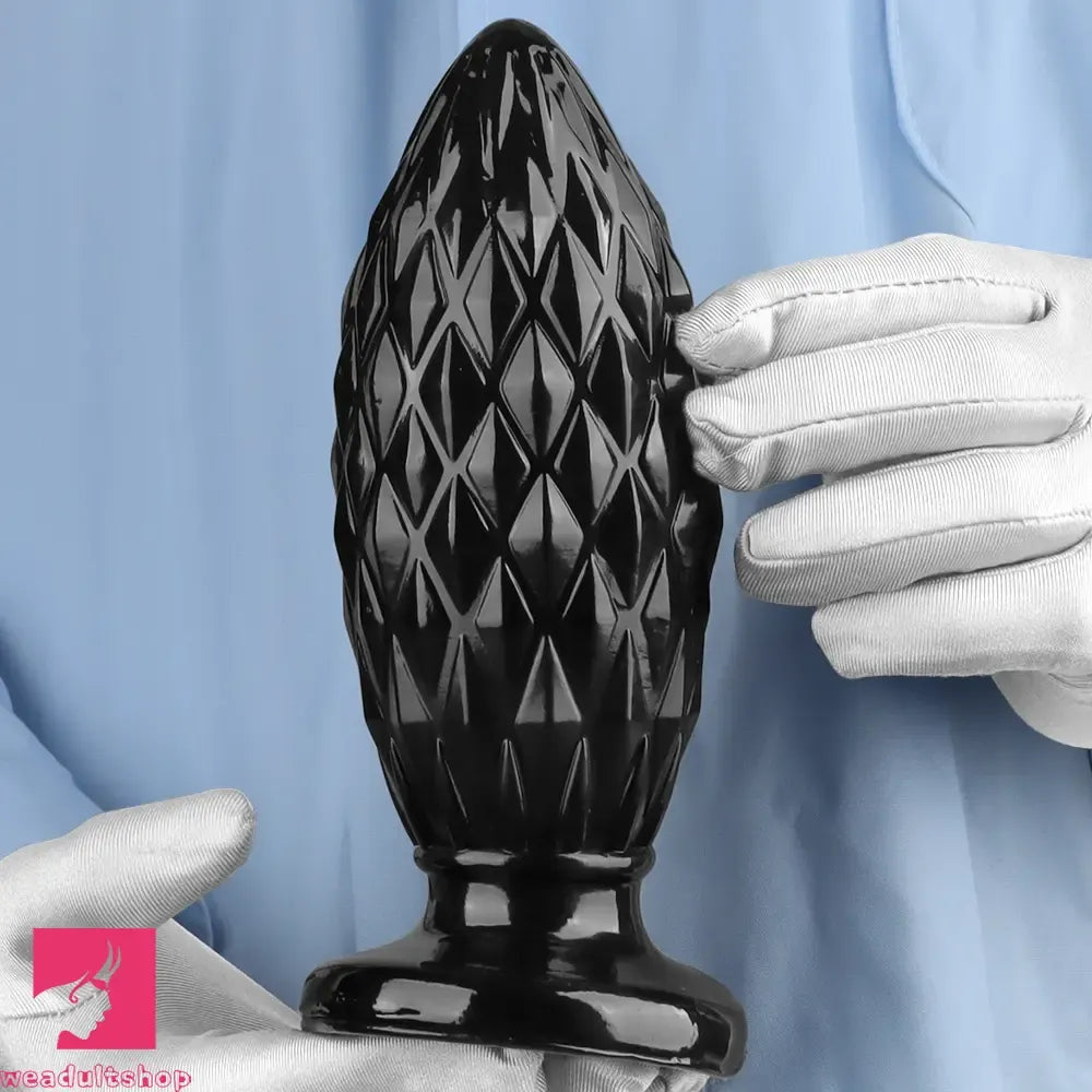 7.48in Black PVC Butt Plug Dildo For Men And Women Sexual Intimate Sex