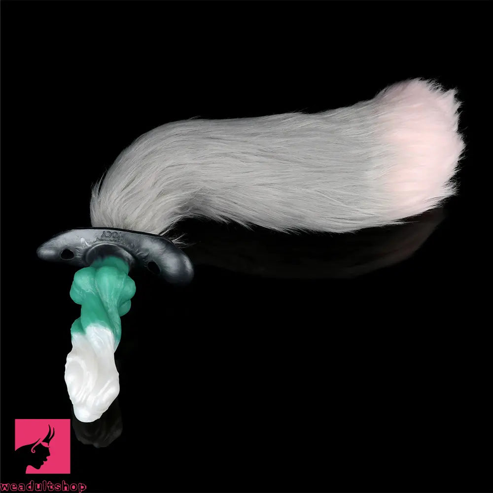 7.08in Odd Dog Knot Strap on Dildo For Fox Tail Cosplay Anus Dilator Masturbator