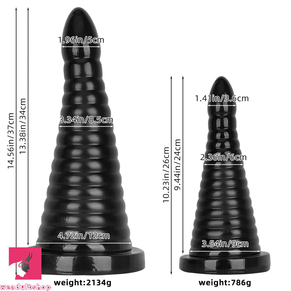 10.23in 14.56in Large Thread PVC Pagoda Thick Large Anal Plug Cock Dildo