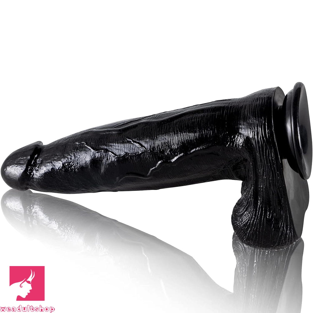 12.2in Thick Huge Real Skin Feeling Dildo Female Male Sexy Penis Sucker