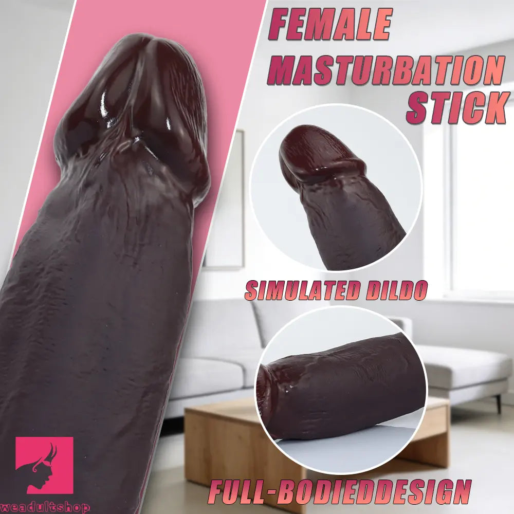 10.23in Big Realistic Skin Silicone Soft Dildo Meaty Feeling Solo Play Accessory