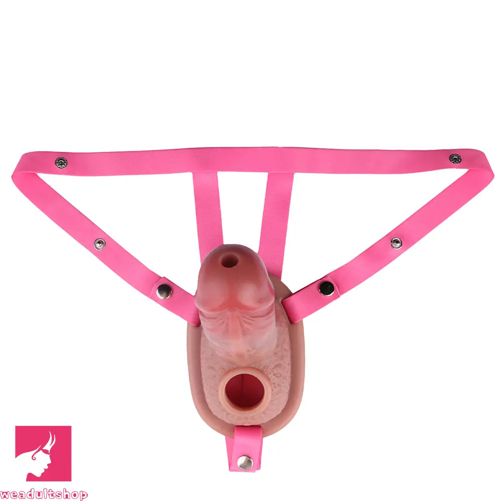 6.69in Soft Cock Cage Strap on Chastity Dildo With Lock With Cock Ring