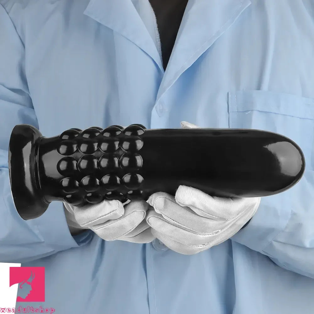 9.84in PVC Spiked Anal Plug Big Black Bold Design Dildo Couples Love Toy