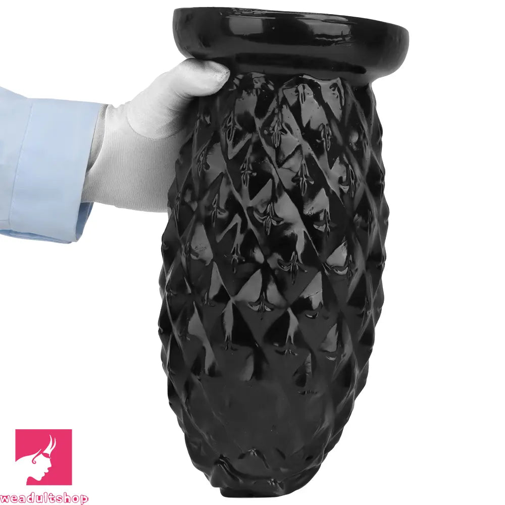 8.26in 10.03in 11.81in Black Big Pineapple Penis PVC Thick Anal Cock Dildo