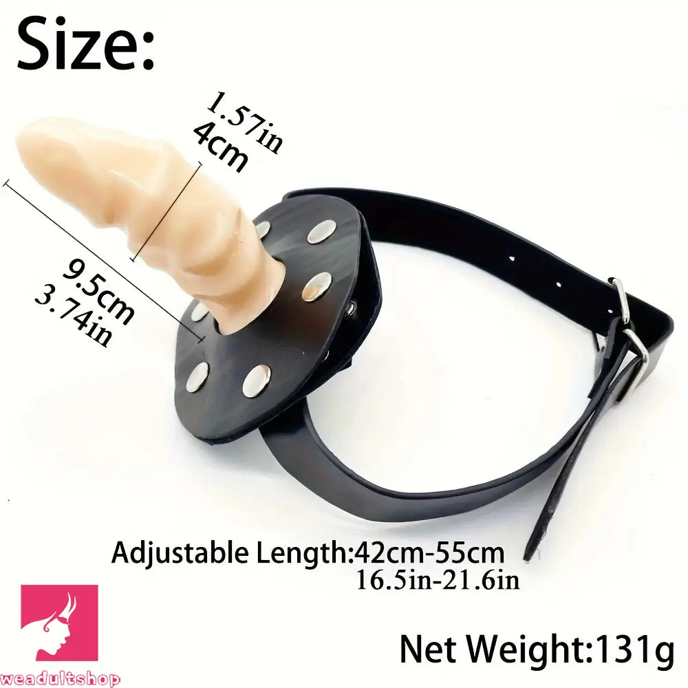 3.74in Open Mouth Gag Penis Plug Oral Dildo Mouth Gag Fetish SM