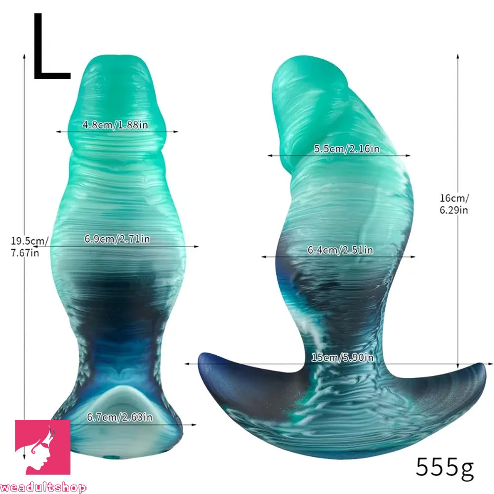5.7in 6.69in 7.67in Wearable Butt Plug Anal Dildo Realistic Veins Soft Cock