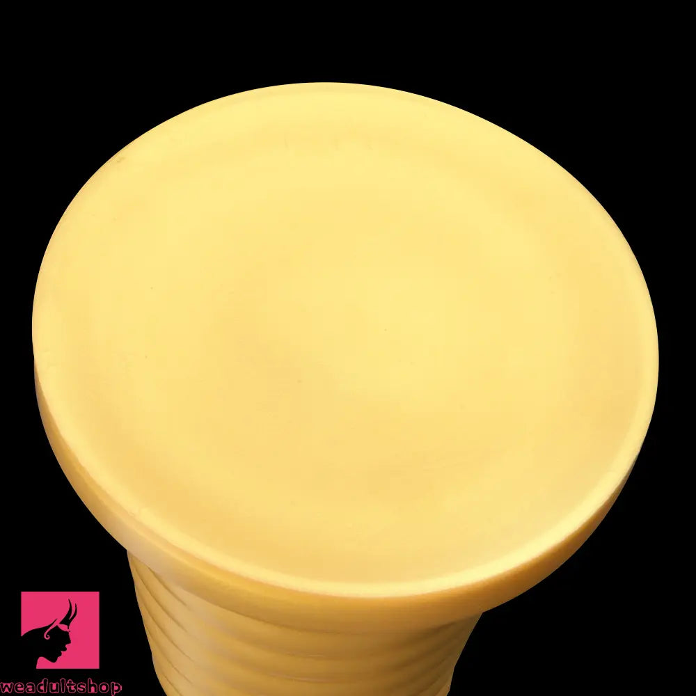 10.23in 14.56in Large Thread Gold Silicone Pagoda Thick Large Anal Dildo