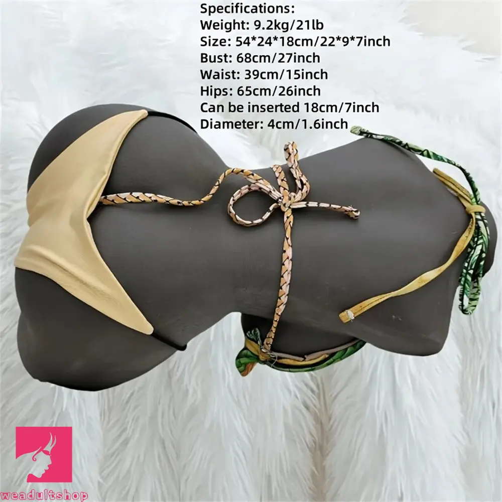 7in Ebony Dildo 22lb Realistic Shemale Sex Doll Torso Sex Love Masturbator