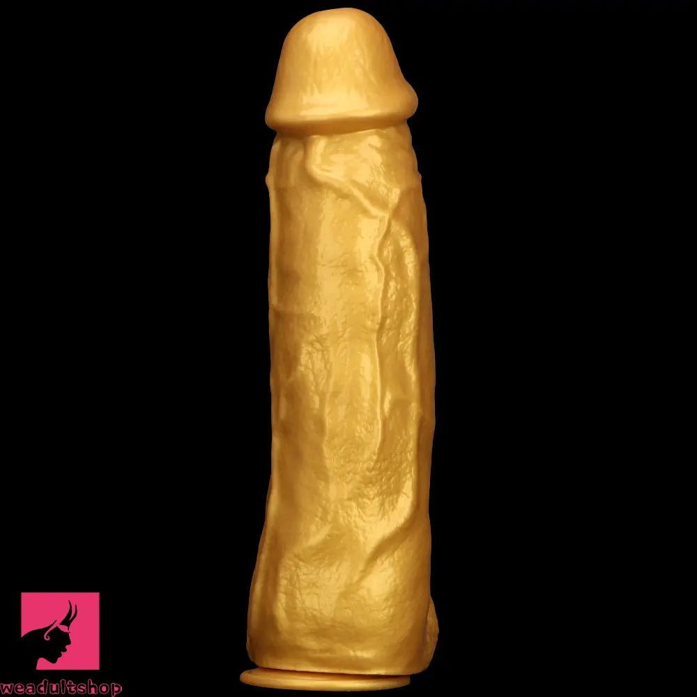 18.11in Gold Silicone Soft Huge Thick Long Dildo For Anus Vagina Cock