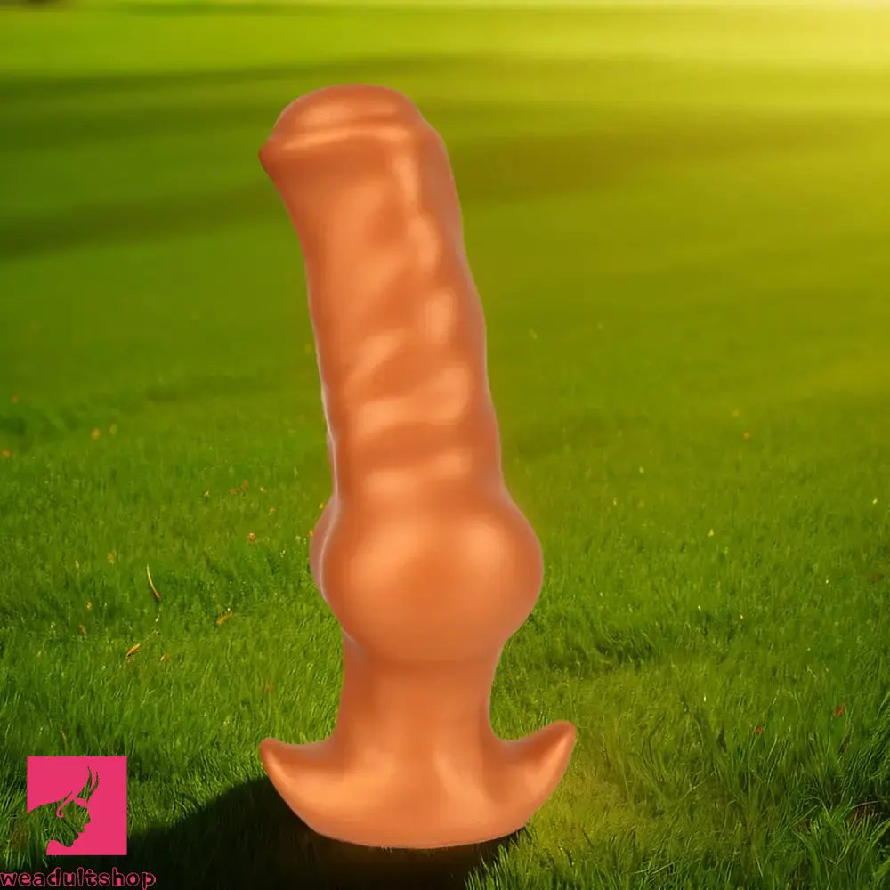 3.94in 7.48in 8.66in Soft & Flexible Silicone Anal Dildo Secure Knot Cock Toy
