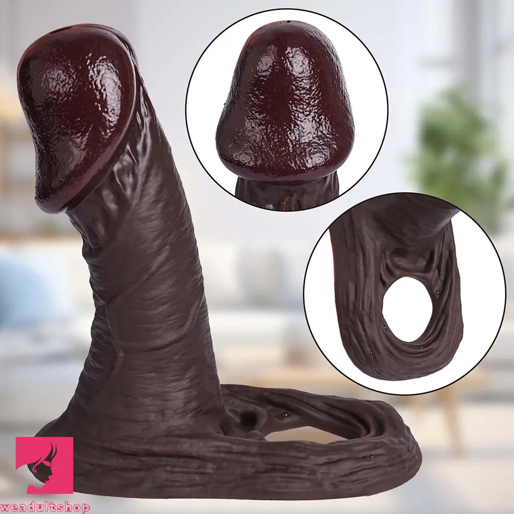 5.51in 6.29in 7.08in Big Mushroom Head Penis Sheath Reusable Dildo Sleeve