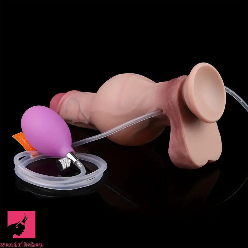 9.44in Realistic Dildo Inflatable Ejaculating Penis Huge Prostate Massager