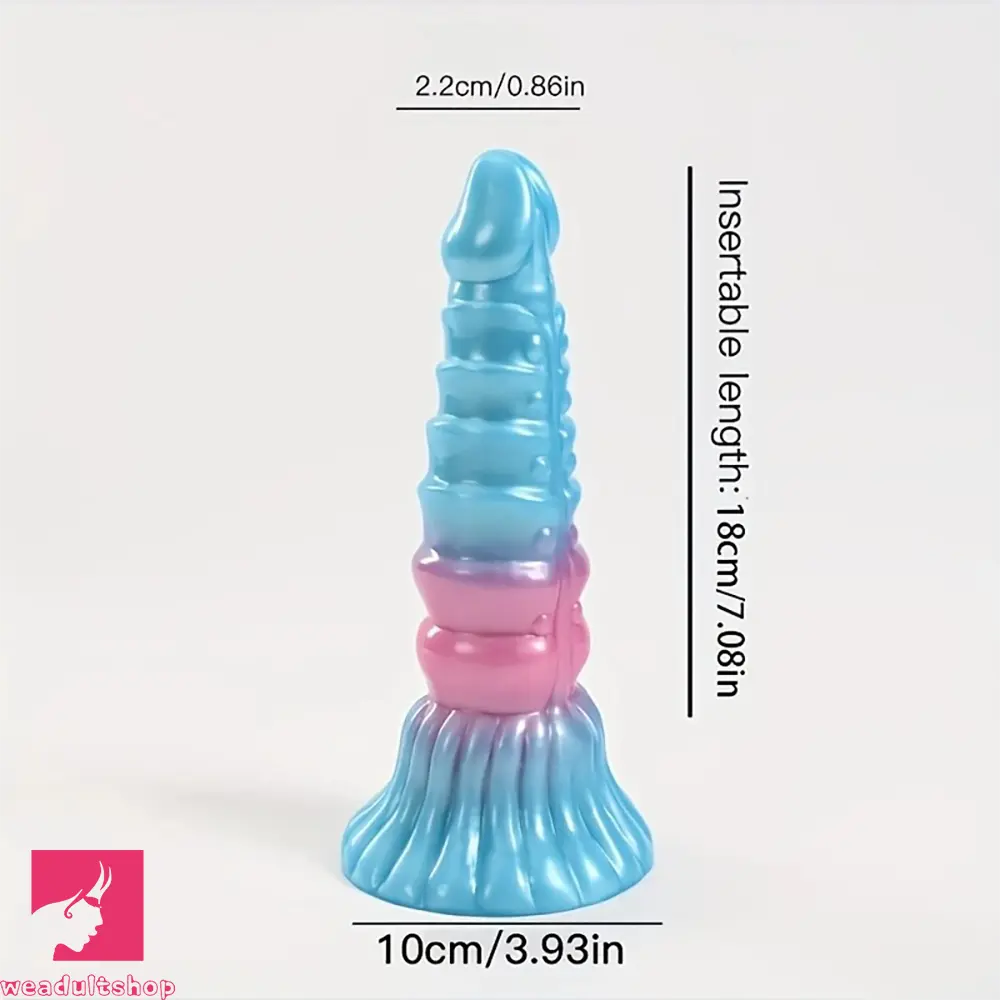 7.08in Realistic Dragon Simulation Silicone Anal Plug Massager Odd Dildo