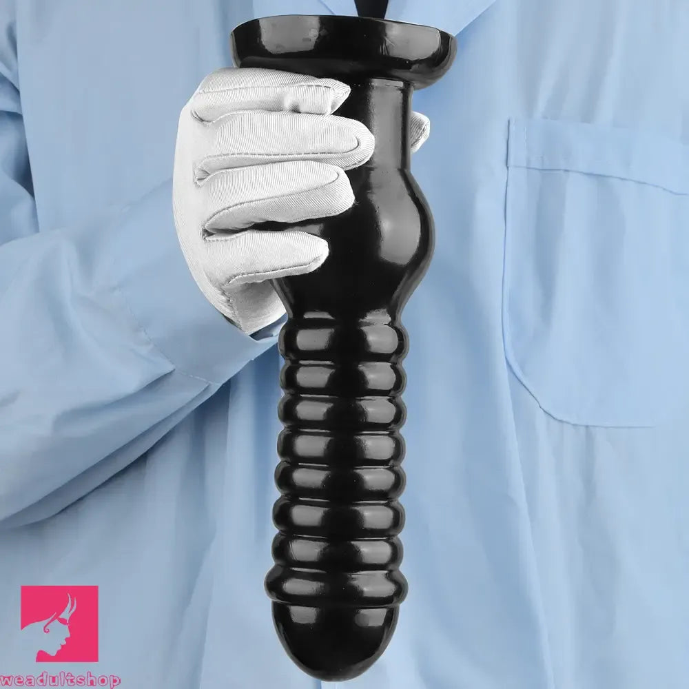 9.64in Knot Big Black Butt Plug PVC Dildo Suction Cup Knotting Cock Dildo