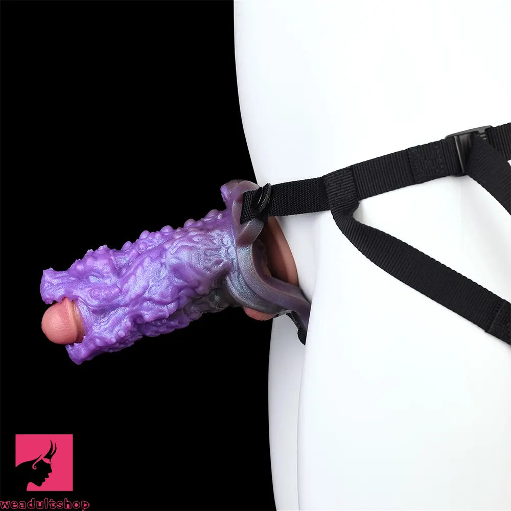 5.62in Dragon Beast Creature Odd Hollow Dildo Sleeve With Penis Ring