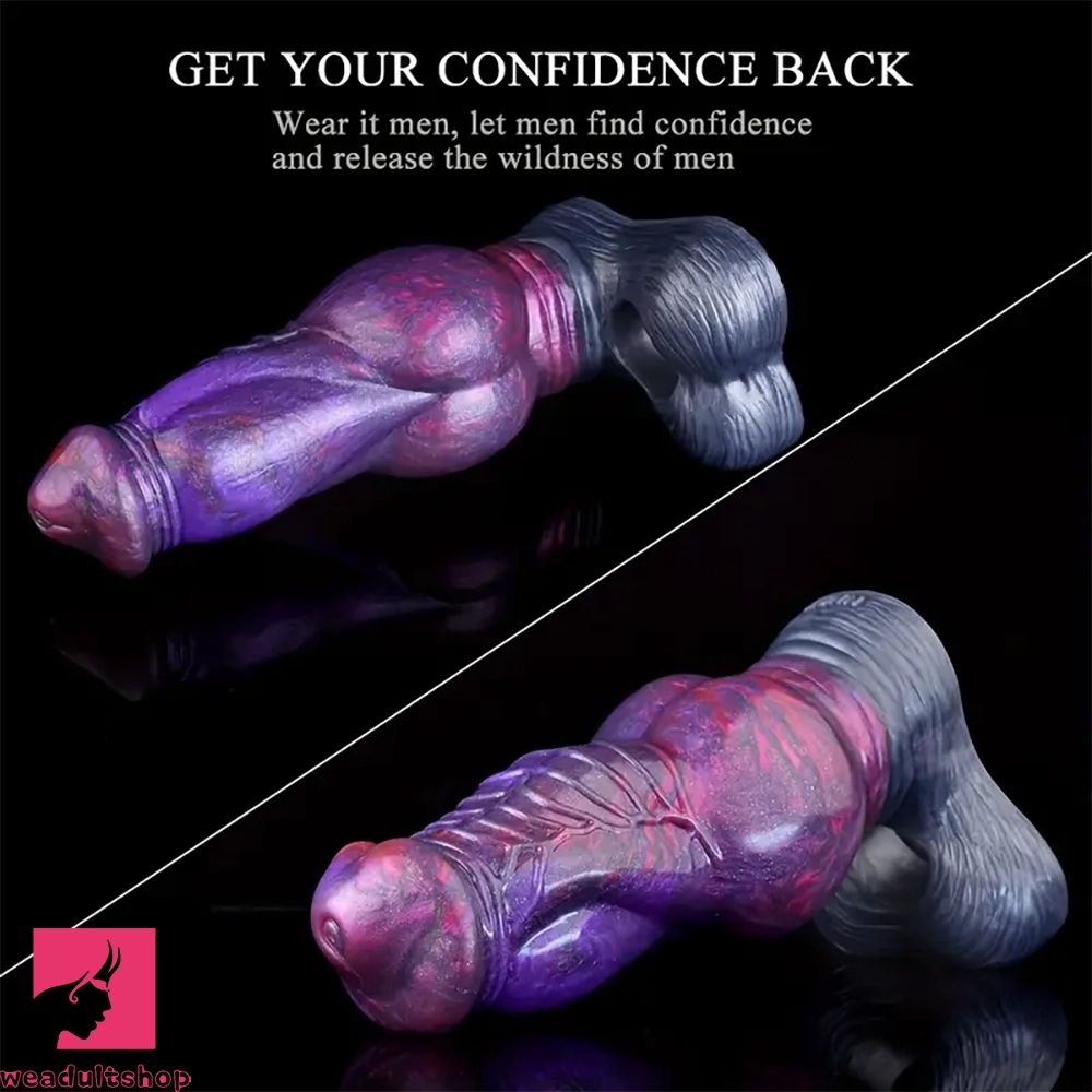 7.67in Soft Silicone Adult Sex Monster Knot Dildo Sleeve Extender