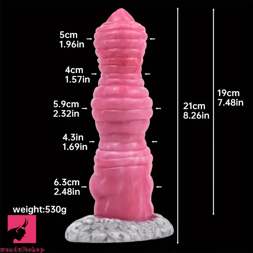 8.26in Monster Big Knot Silicone Soft Dildo Soft Women Adult Toy