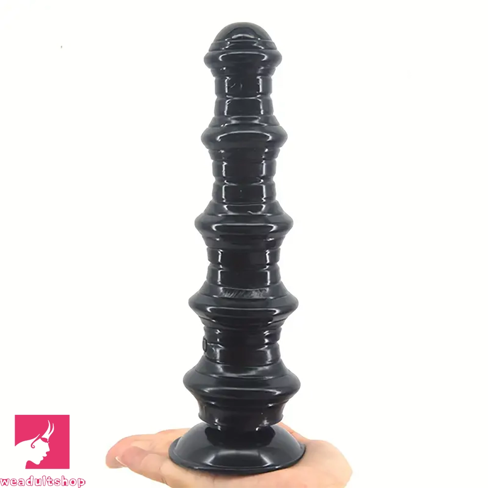 8.5in Ribbed Anal Plug PVC Dildo Big Anus Expansion Women Love Toy