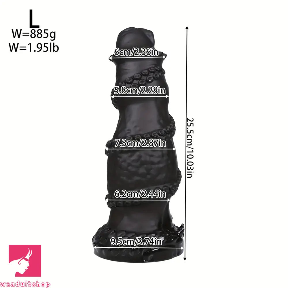 7.08in 8.46in 10.03in 11.81in 13.77in 14.96in Fantasy Big Fat Monster Dildo