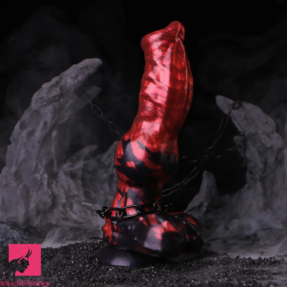 8.27in Knotted Dog Big Cock Dildo with Powerful Suction Cup Penis Toy